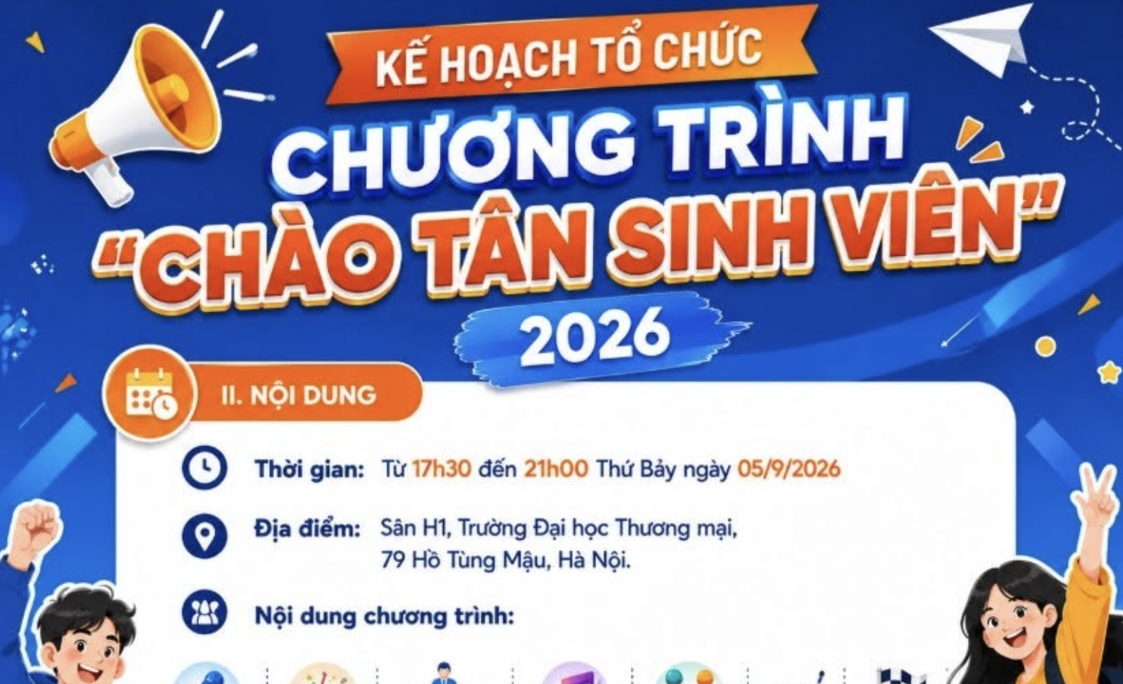[THÔNG BÁO] CHƯƠNG TRÌNH “CHÀO TÂN SINH VIÊN” 2026