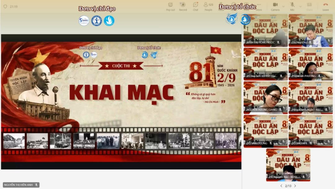 RECAP CUỘC THI TRỰC TUYẾN “DẤU ẤN ĐỘC LẬP”