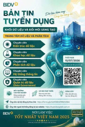 BIDV TUYỂN DỤNG – GIA NHẬP ĐỘI NGŨ DỮ LIỆU VÀ ĐỔI MỚI SÁNG TẠO
