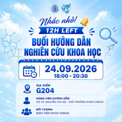 12 HOURS LEFT | BUỔI HƯỚNG DẪN NGHIÊN CỨU KHOA HỌC